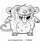 Monkey Ugly Outlined Drooling Clipart Cartoon Thoman Cory Coloring Vector 2021 sketch template