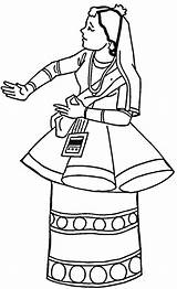 Colorear Vestimenta Indio Vestiti Tradizionali Monito Woman Stampare Disegnare sketch template