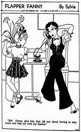 Flapper Fanny Comic Cartoon 1920s Comics Girl Strips Strip Deco Who Sylvia Twenties Ink Era Knew Say Always Says Books sketch template