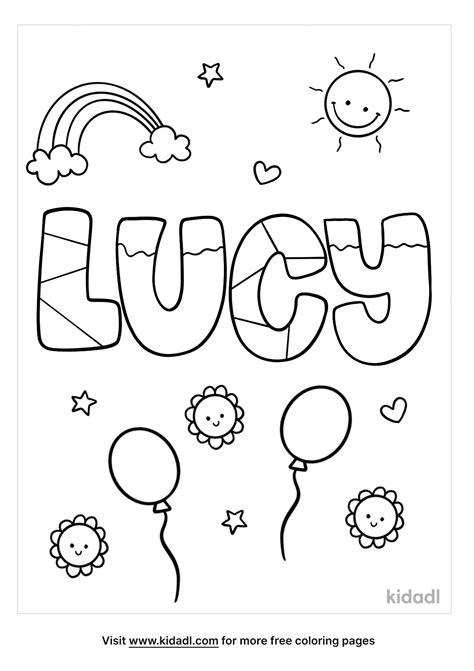 lucy coloring page coloring page printables kidadl