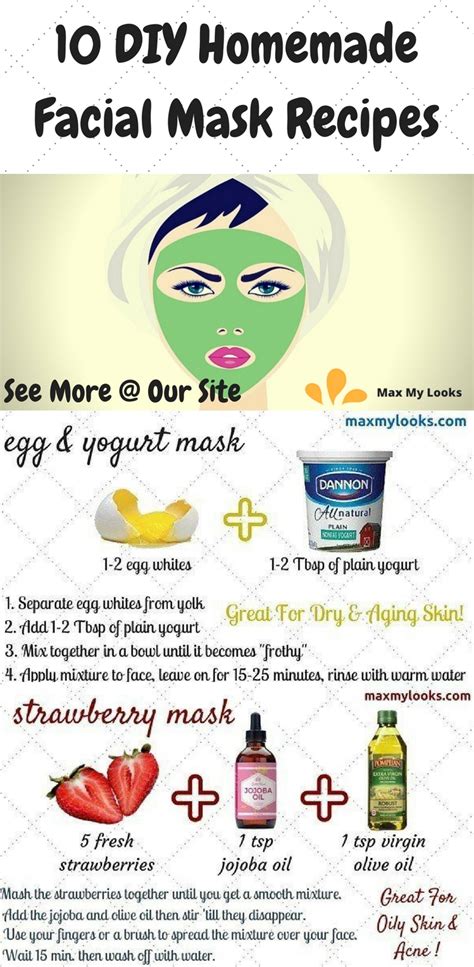10 Diy Homemade Facial Mask Recipes For Beautiful Skin