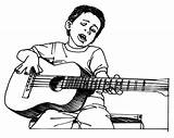 Coloring Guitar Boys Pages Boy Cartoon Player Playing Clipart Drawing Man Cliparts Printable Outline Colouring Kids Plays Play Clip Getdrawings sketch template