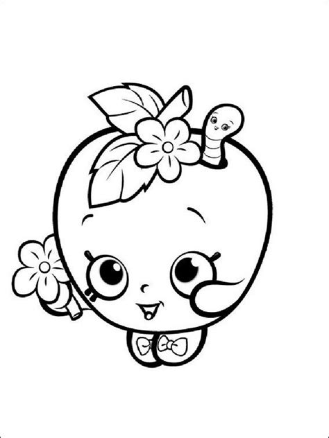 shopkins printbare tegninger  shopkin coloring pages cute coloring