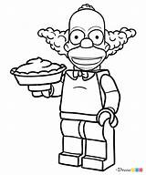 Lego Simpsons Clown Krusty Draw Webmaster автором обновлено July Drawdoo sketch template