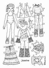 Anziehpuppen Josefine Puppen Ausmalbilder Anziehsachen sketch template