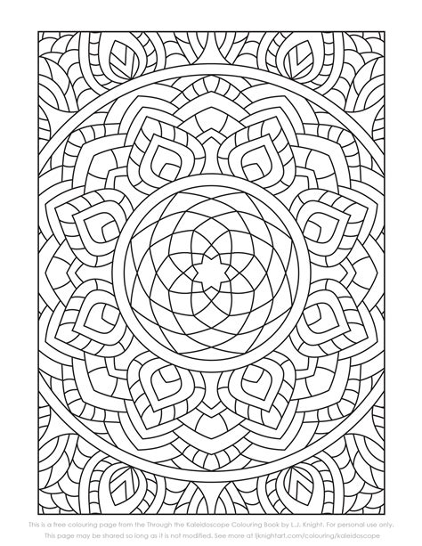 colouring page     kaleidoscope colouring book