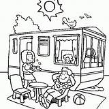 Camping Pages Coloring Caravan Static Caravans Kids Second Hand Coloriage Roulotte Summer Read Holiday Template sketch template