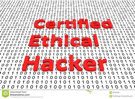 certified ethical hacker stock illustration illustration  render