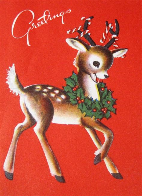 merry christmas rudolph vintage christmas cards christmas ephemera
