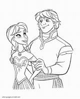 Frozen Coloring Pages Printable Book Girls Colouring Anna Disney Kristoff Print sketch template