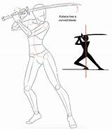 Sword Pose Drawing Anime Katana Draw Girl Poses Fighting Manga Weapons Desenho Getdrawings Para Pasta Escolha sketch template