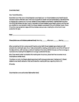 parent concern letter sample iep