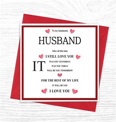 husband valentine card valentines love card  husband etsy