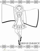 Irish Coloring Dance Pages Dancing Worksheets St Colouring Worksheet Jig Moms Patrick Step Ireland Dancer Education Dancers Crafts Next Print sketch template