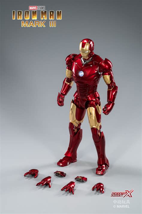 zd toys iron man mark iii  scale collectible figure  light