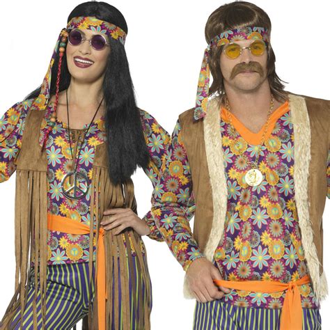 adults   hippie costume mens ladies hippy fancy dress womens