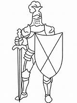 Coloring Medieval Pages Knight Knights Printable Getcolorings Color sketch template