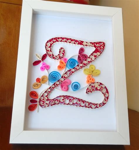 paper quilled letter etsy