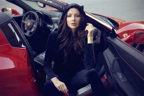 Julia Adasheva Is A Russian Brunette With A Ferrari 458