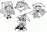 Fairly Magicos Padrinos Wanda Cosmo Poof Fantagenitori Magiques Oddparents Timmy Parrains Odd Padrinhos Colorat Obey Parrain Mágicos Morningkids Colorier sketch template