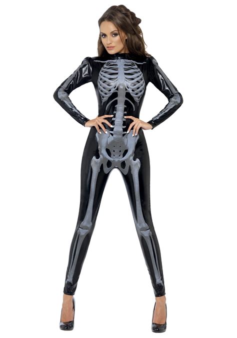 womens  ray skeleton jumpsuit costume