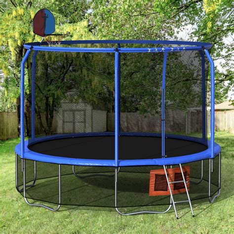 uixe   backyard trampoline  safety enclosure wayfair