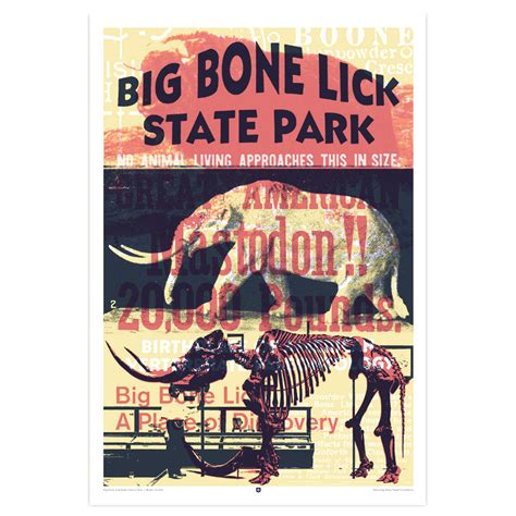 big bone lick state historic site poster by austin dunbar ky for ky store