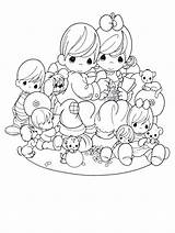 Precious Moments Coloring Pages Friends Printable sketch template