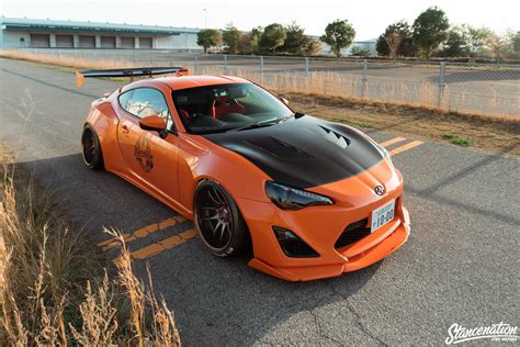 toyota gt cars coupe orange modified bodykit