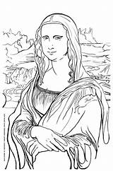 Monalisa Florine sketch template