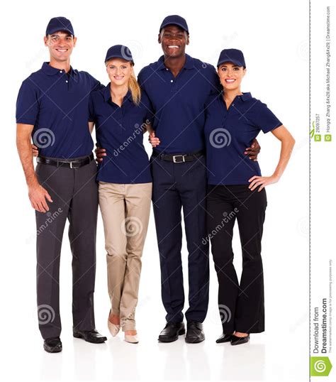service team group stock image image  handsome pretty