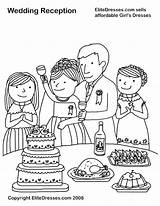 Wedding Coloring Pages Cana Dresses Party Kids Reception Elitedresses Colouring Printable Girls Book Color Activity Sheets Barbie Bruiloft Themed Getcolorings sketch template