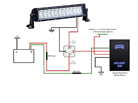 light bar wiring diagram wonderful shape led install toyota runner  automotive