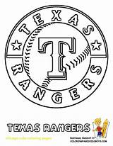 Coloring Pages Baseball Mlb Rangers Logo Cubs Chicago Texas League Printable Book Major Sheets Kids Print Sports Logos Color Teams sketch template