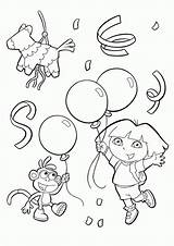 Dora Coloring Birthday Pages Cartoons Celebrating Adults Sheet Even Below His Kids Some Just sketch template