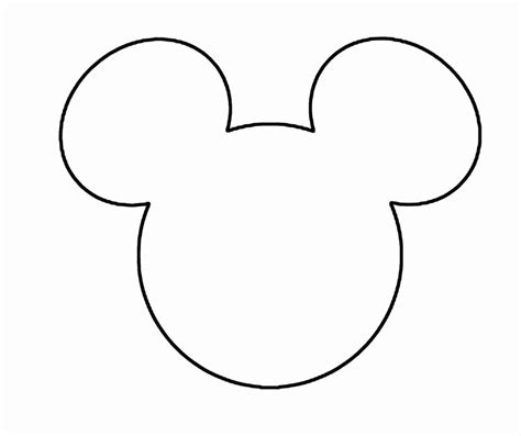 mickey mouse head stencil  document template