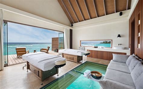 china tropical beach resort spa massage bed with storage teak wood spa