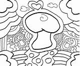 Coloring Pages Trippy Wonderland Alice Getcolorings Getdrawings sketch template