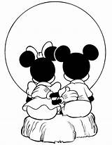 Coloring Mickey Mouse Pages Valentines Minnie Comments sketch template