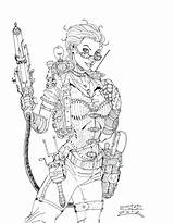 Coloring Pages Girl Steampunk Adult Hot Color Sheets Sexy Google Girls Sketches Colouring Book Printable Books Comic Artist Fairy Adults sketch template