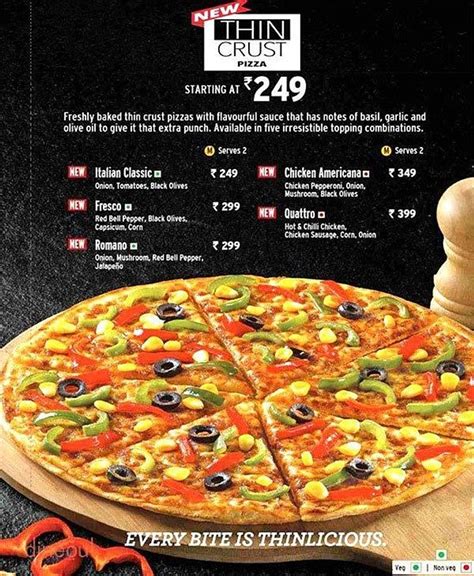 menu  pizza hut shyambazar kolkata dineout