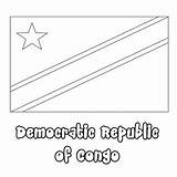 Africa Coloring Flag Templates Congo sketch template
