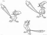 Zazu Lion King Coloring Pages Disney Getcolorings sketch template