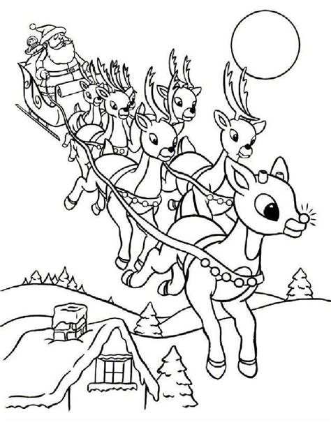 sketches  santa  sleigh coloring pages