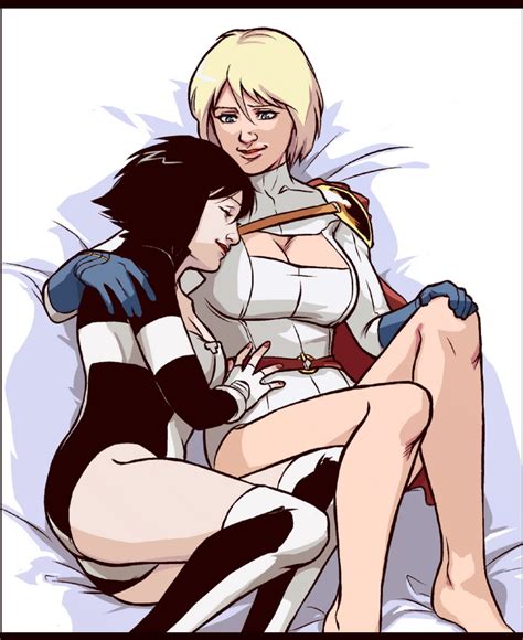 Terra And Power Girl Cosplay Babes Power Girl And Atlee Lesbian Porn