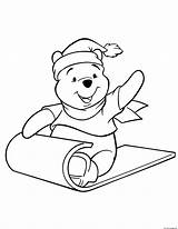Pooh Winnie Coloring Christmas Pages Disney Cartoon Printable Printables Kids Sled Colouring Grinch Bear Hubpages Winter Baby Books Print Drawing sketch template