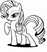 Coloring Pages Little Pony Friendship Magic Mlp Rarity sketch template