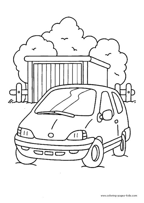 car coloring page coloring pages  kids transportation coloring