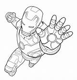 Iron Man Pages Coloring Hand sketch template
