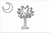 Carolina Flag South Coloring Pages State Flags sketch template